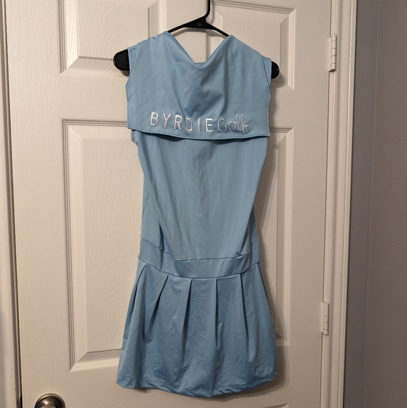 NWT Golf Dress Spandex Blend Baby Blue Dress with Pleated Skirt - Picture 4 of 4